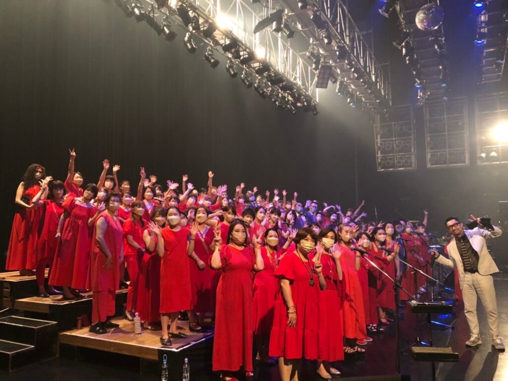 2022年6月26日に大阪なんばhatchで開催されたフェイスゴスペルのゴスペルコンサートリハーサルの様子